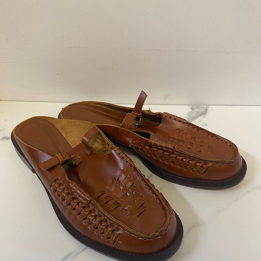 Zara Tan Slip-On Loafers